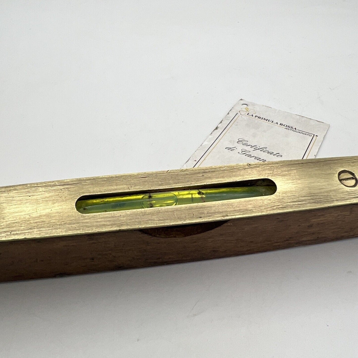 Antica livella da due bolle in legno e ottone vecchio strumento vintage Rabone Categoria Attrezzi e Strumenti