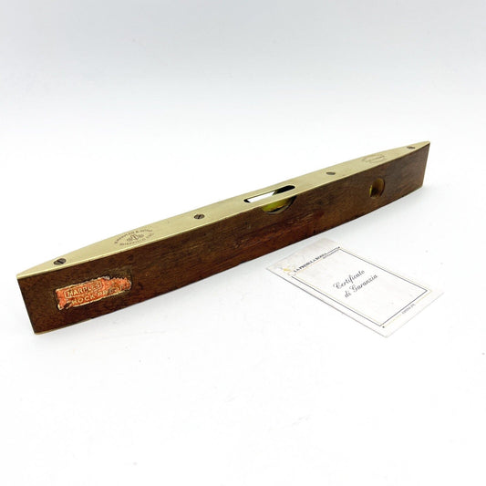 Antica livella da due bolle in legno ottone vecchio strumento vintage Inglese Categoria Attrezzi e Strumenti