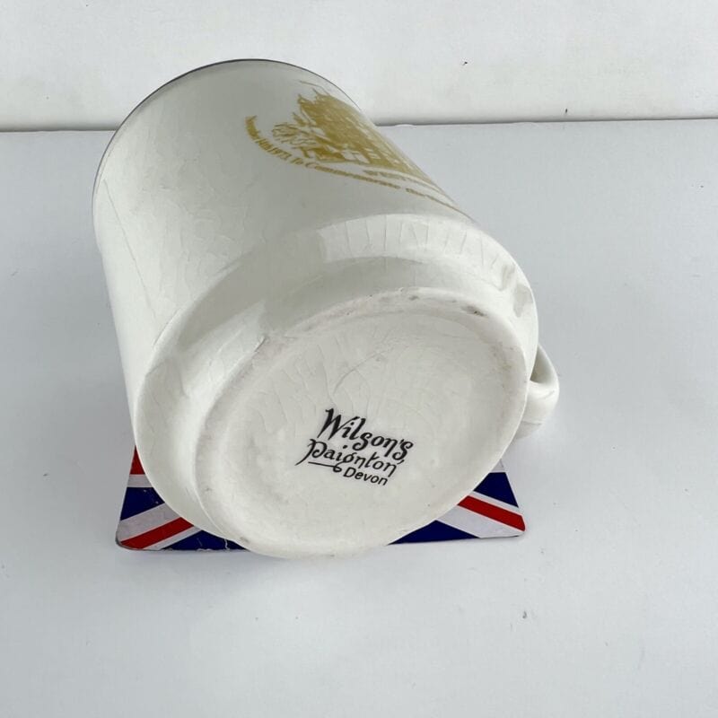 Antica Mug Portapenne Inglese Matrimonio Principessa Anna Casa Reale Anno 1973 Categoria Boccali
