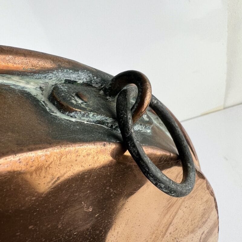 Antica Padella in rame stagno vecchia pentola tegame teglia per pizza casseruola Categoria Ottone