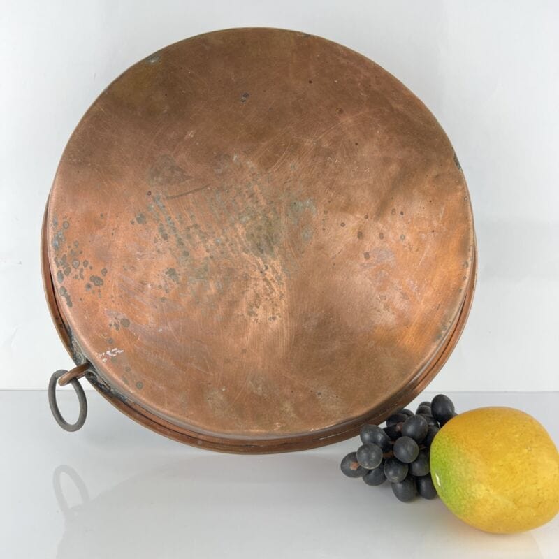 Antica Padella in rame vecchia pentola tegame teglia stagnata casseruola d'epoca Categoria Ottone