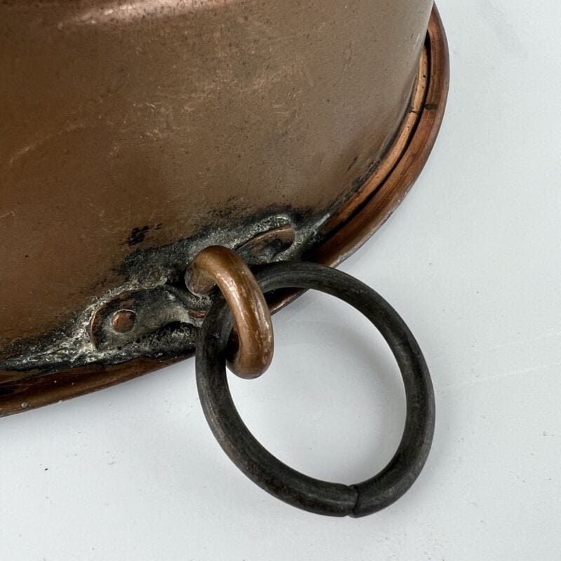 Antica Padella in rame vecchia pentola tegame teglia stagnata casseruola d'epoca Categoria Ottone