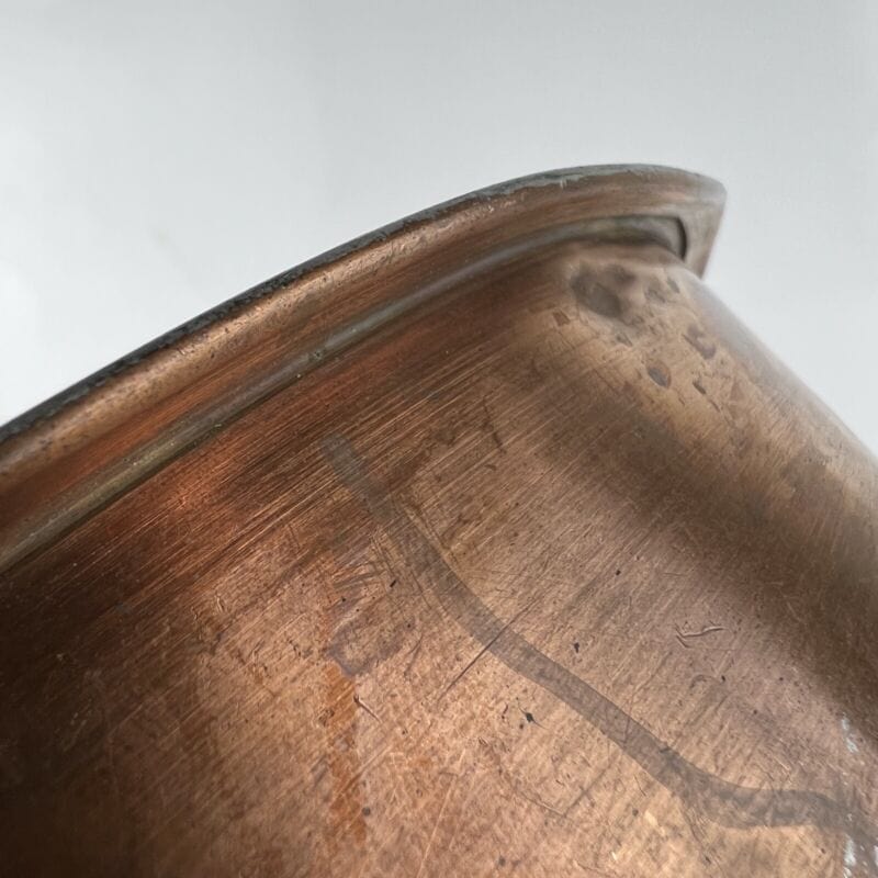 Antica Padella in rame vecchia pentola tegame teglia stagnata casseruola d'epoca Categoria Ottone