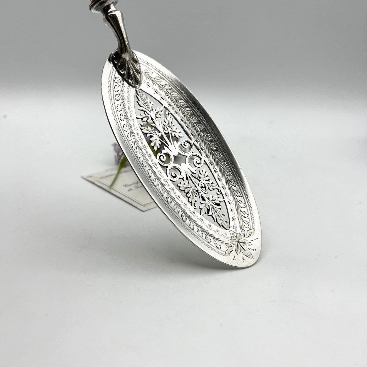 Antica Paletta da servizio pesce in Sheffield e Argento 925 per dolci traforata Categoria Silver plated sheffield style