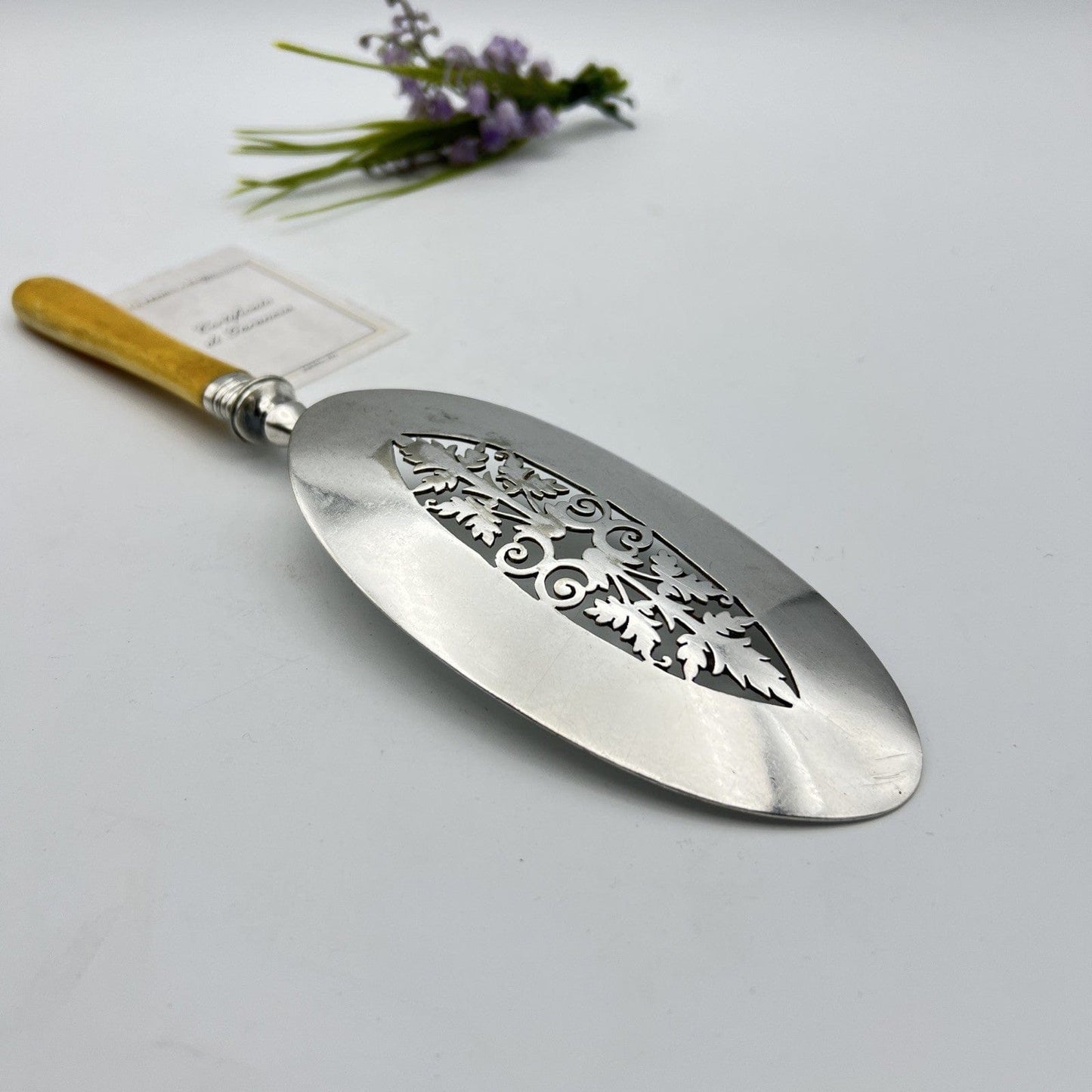Antica Paletta da servizio pesce in Sheffield e Argento 925 per dolci traforata Categoria Silver plated sheffield style