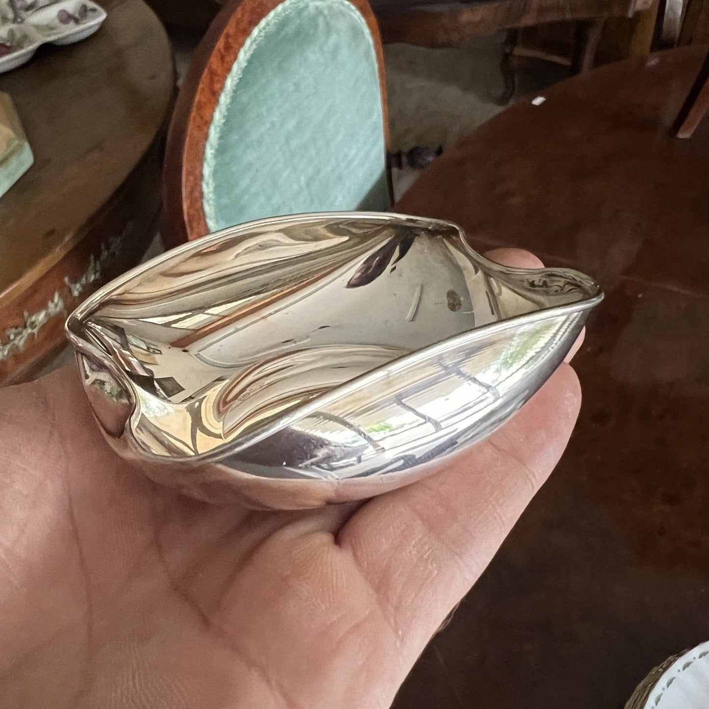 Antica Saliera in argento massiccio silver 800 ciotolina da tavola Vintage Categoria Silver plated sheffield style