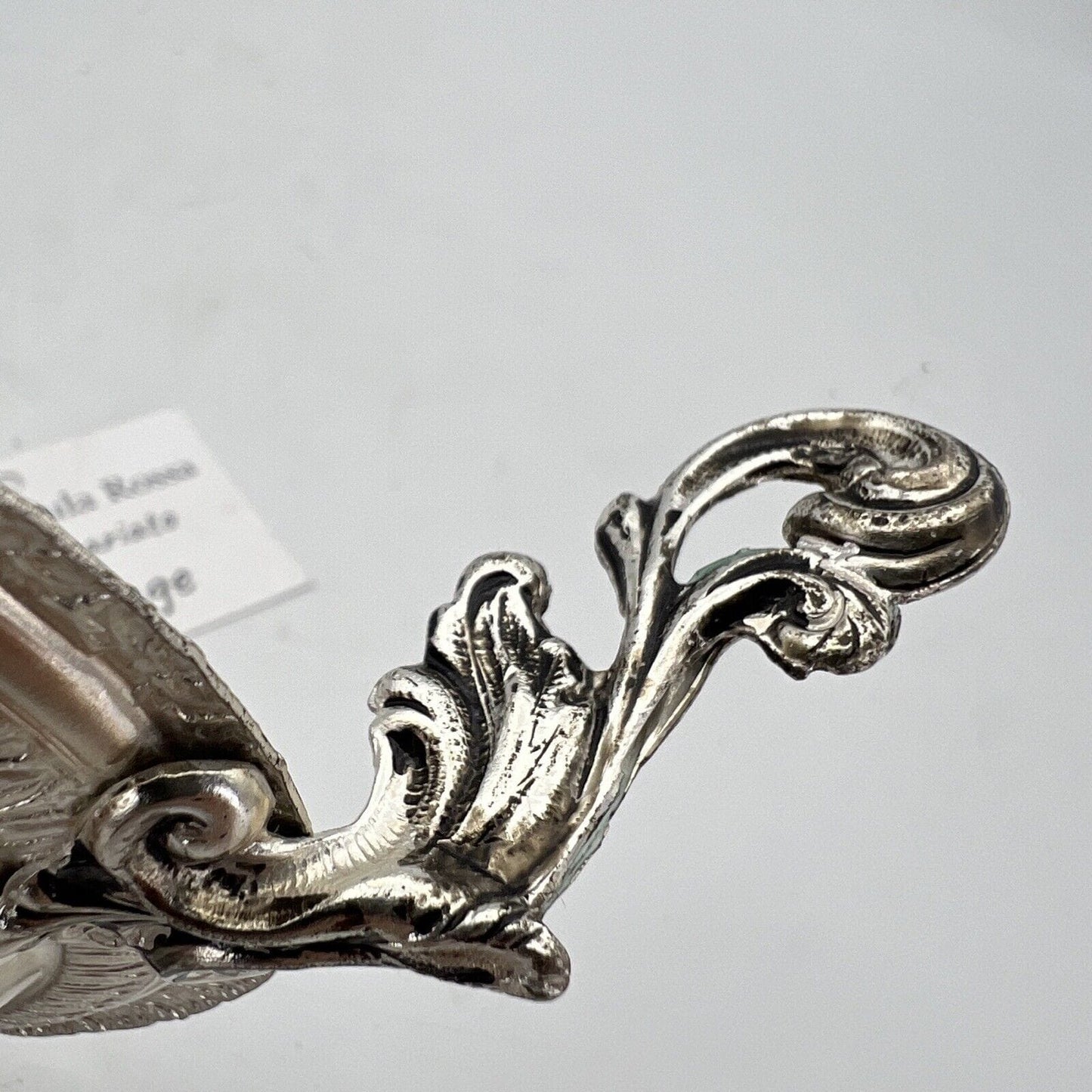 Antica Saliera in argento sheffield plated e vetro con cucchiaino stile impero Categoria Sheffield & Argento