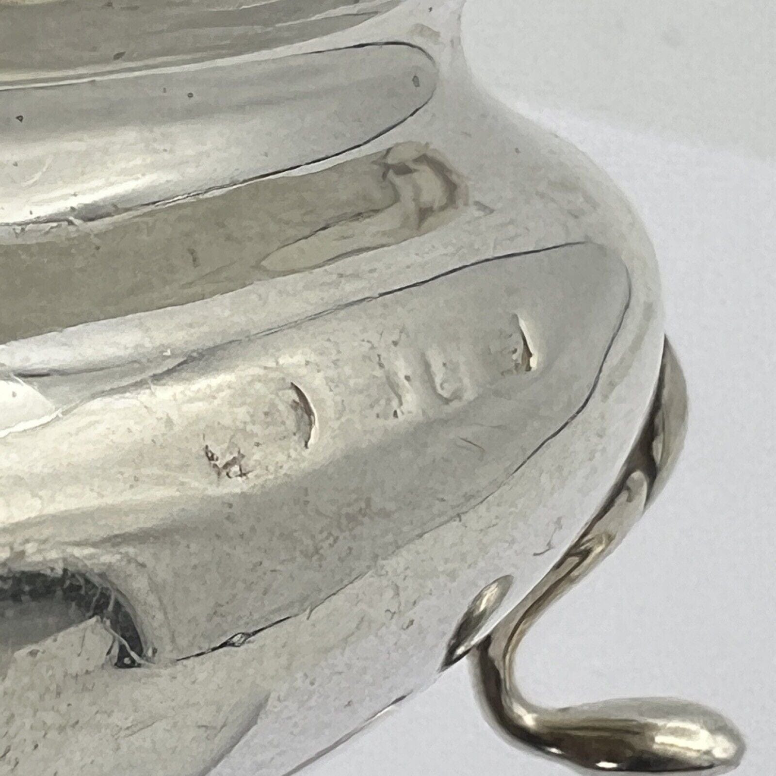 Antica Saliera in argento sterling silver 925 da tavola con cucchiaino epoca 800 Categoria  Sheffield & Argento