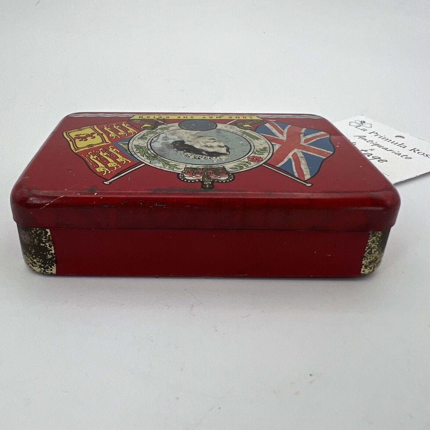 Antica Scatola in latta inglese incoronazione Regina Elisabetta II 1953 Reale 50 Categoria Collezionismo:Collezioni diverse:Scatole di latta