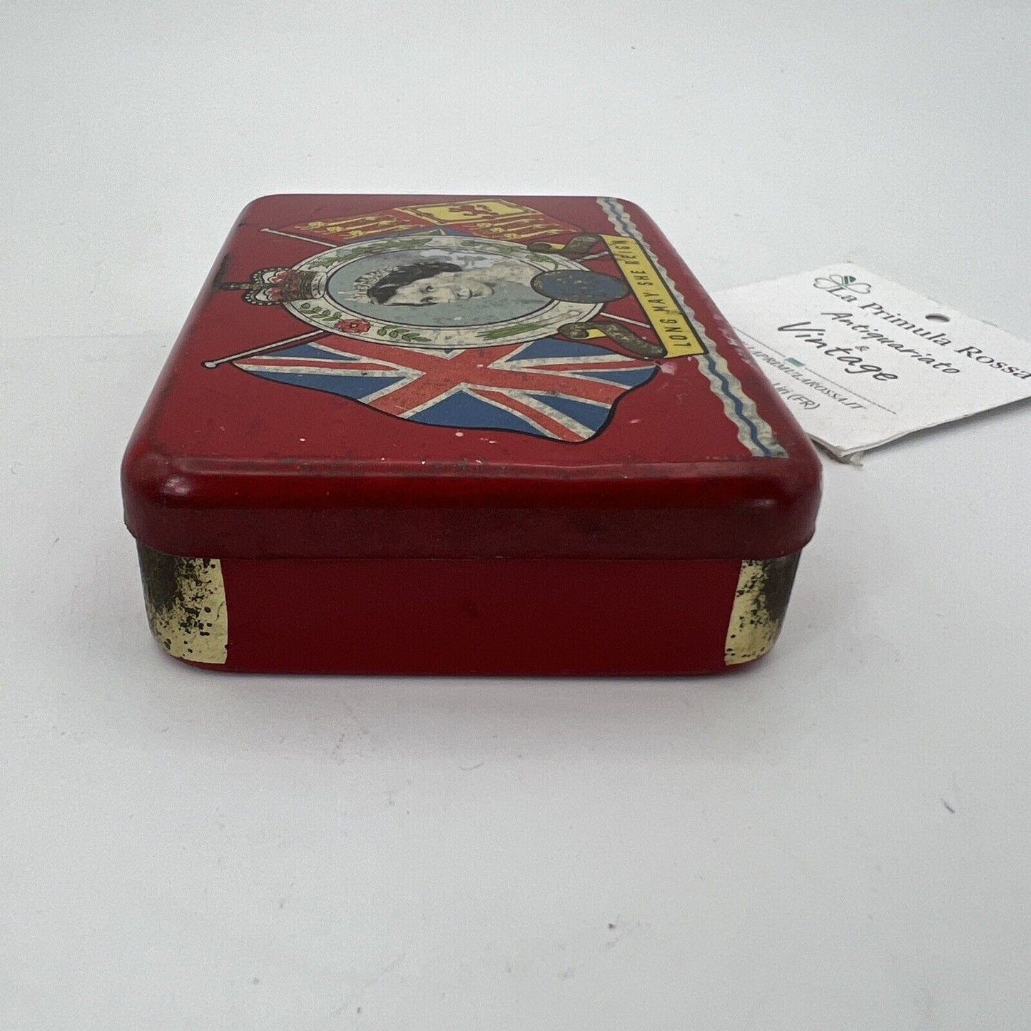 Antica Scatola in latta inglese incoronazione Regina Elisabetta II 1953 Reale 50 Categoria Collezionismo:Collezioni diverse:Scatole di latta