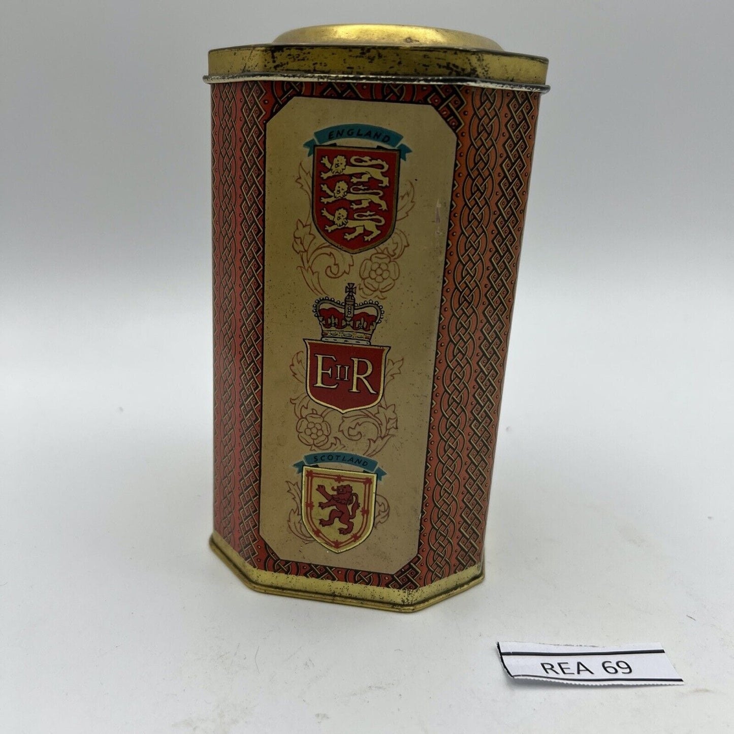 Antica Scatola in latta inglese incoronazione Regina Elisabetta II 1953 Reale di Categoria Collezionismo:Collezioni diverse:Scatole di latta