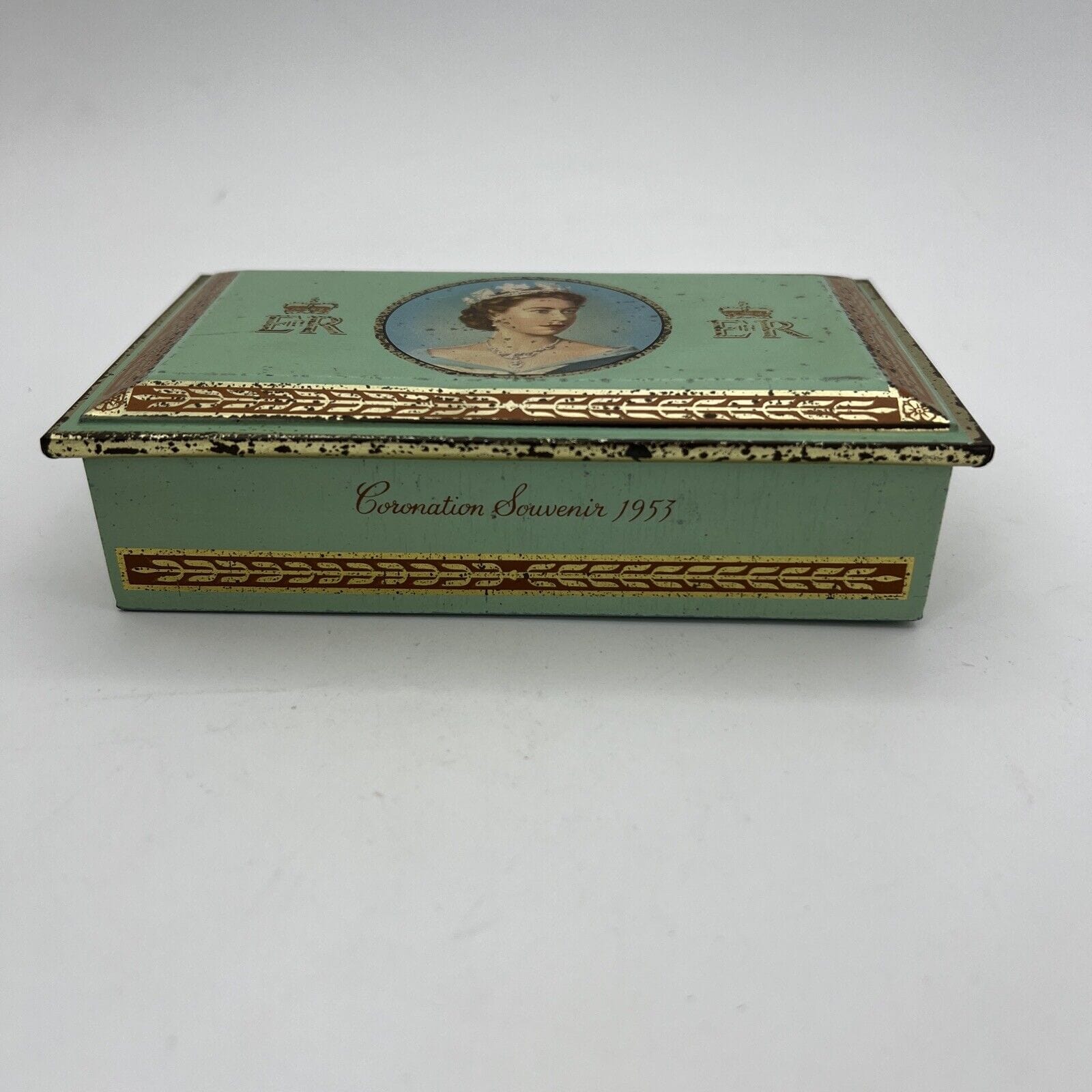Antica Scatola in latta inglese incoronazione Regina Elisabetta II 1953 Reale XX Categoria  Collezionismo:Collezioni diverse:Scatole di latta