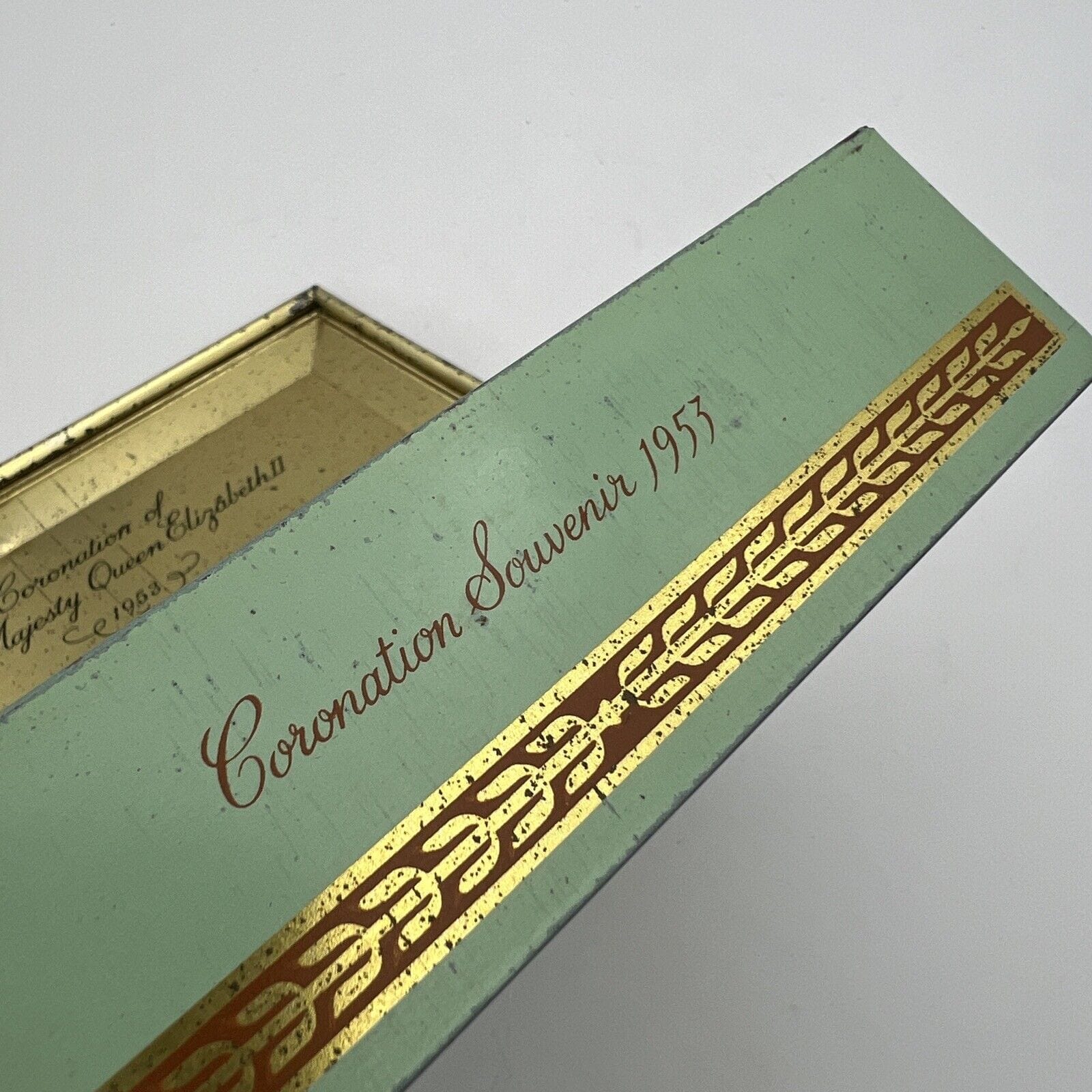 Antica Scatola in latta inglese incoronazione Regina Elisabetta II 1953 Reale XX Categoria  Collezionismo:Collezioni diverse:Scatole di latta