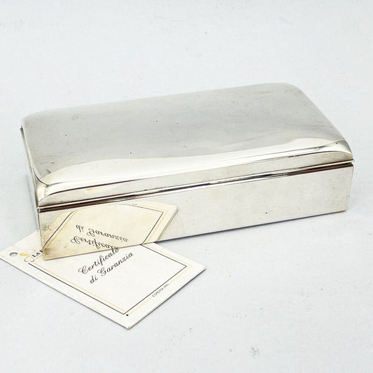 Antica Scatola portagioie in silver plated contenitore portasigarette anni '70 Categoria  Sheffield & Argento