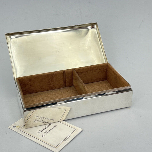 Antica Scatola portagioie in silver plated contenitore portasigarette anni '70 Categoria  Sheffield & Argento