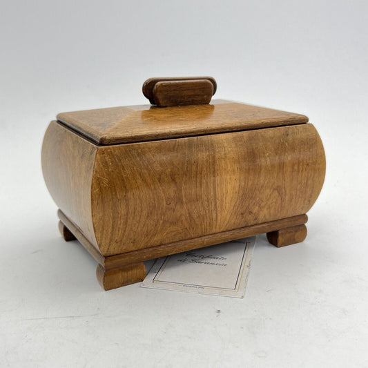 Antica Scatola portasigarette da tavolo in legno stile decò anni 40 cofanetto Categoria Scatole in legno