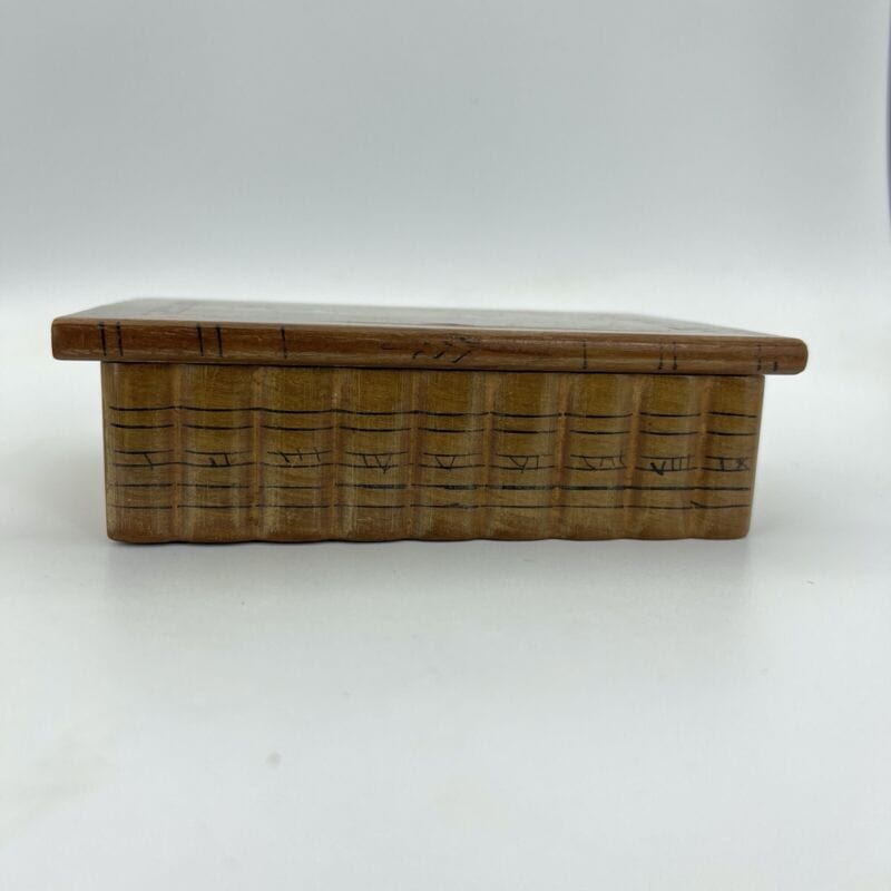 Antica Scatola sorrentina vintage monetiere in legno scatolina intarsiata 1940 Categoria Scatole in legno