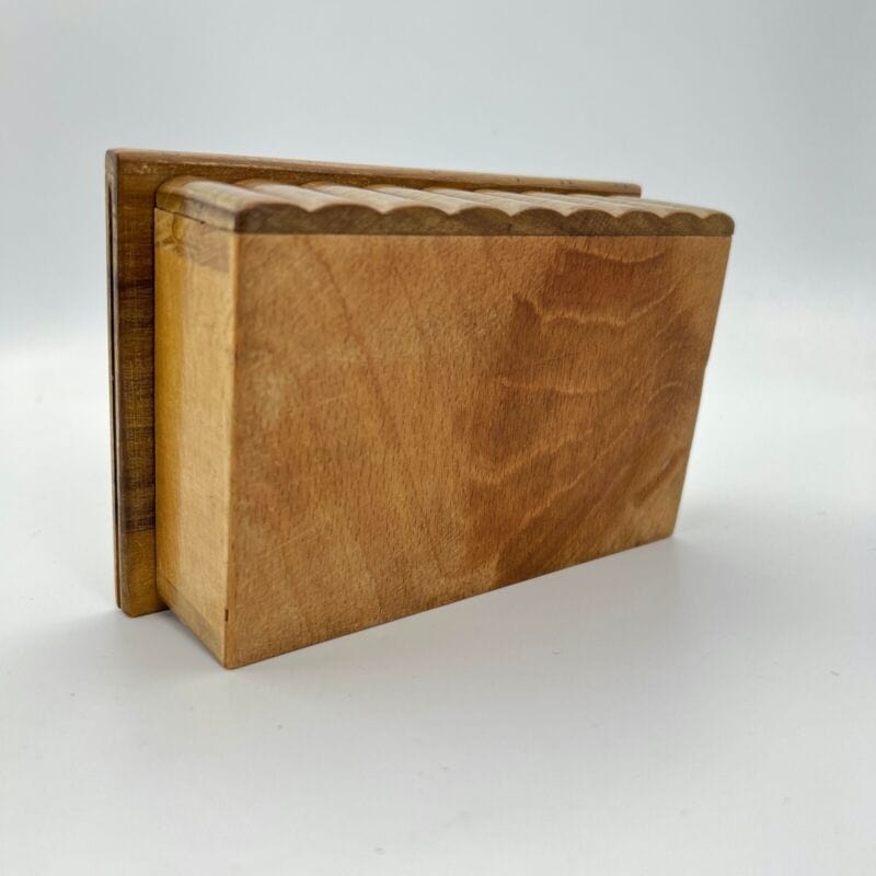 Antica Scatola sorrentina vintage monetiere in legno scatolina intarsiata 1940 Categoria Scatole in legno