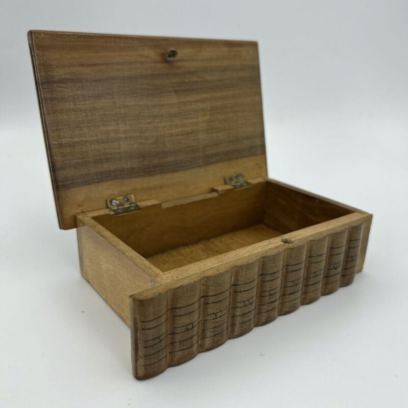 Antica Scatola sorrentina vintage monetiere in legno scatolina intarsiata 1940 Categoria Scatole in legno