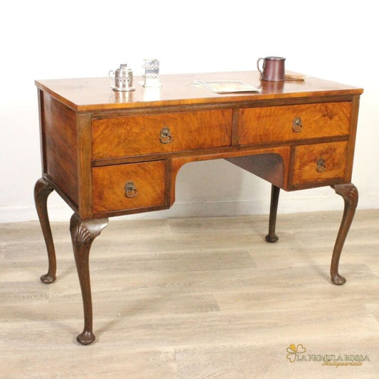 Antica scrivania scrittoio classico tavolo in legno stile Queen Anne per ufficio Categoria  Arredamento