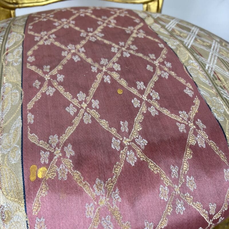 Antica sedia con braccioli poltrona in legno oro stile Luigi XVI Barocco dorata Categoria Arredamento