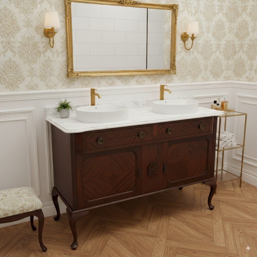Antica Servante Credenza anni 20 stile Queen Anne sideboard Mobile Bagno inglese Categoria Servante - Servantini
