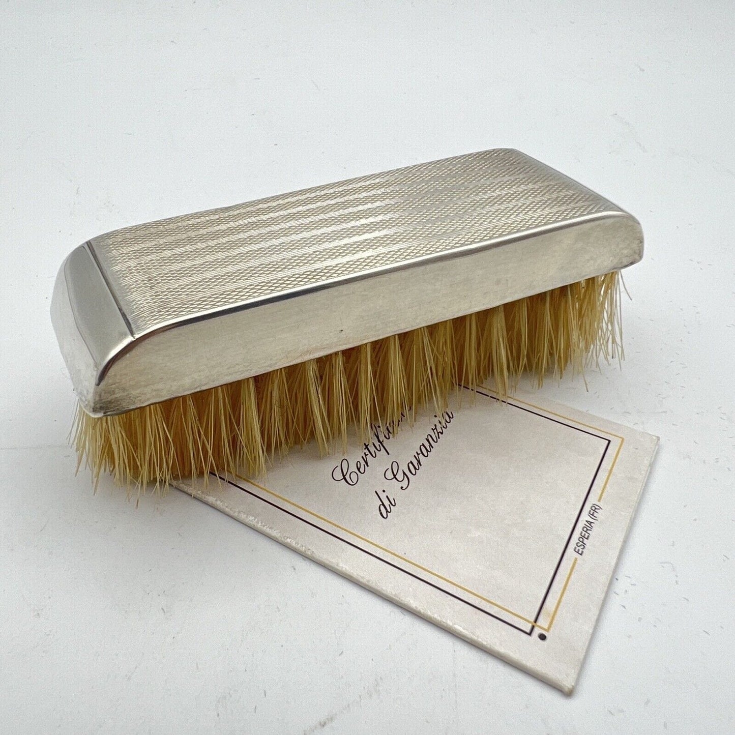 Antica Spazzola per abiti in argento sterling anno 1931 stile Art Decò d'epoca Categoria Sheffield & Argento