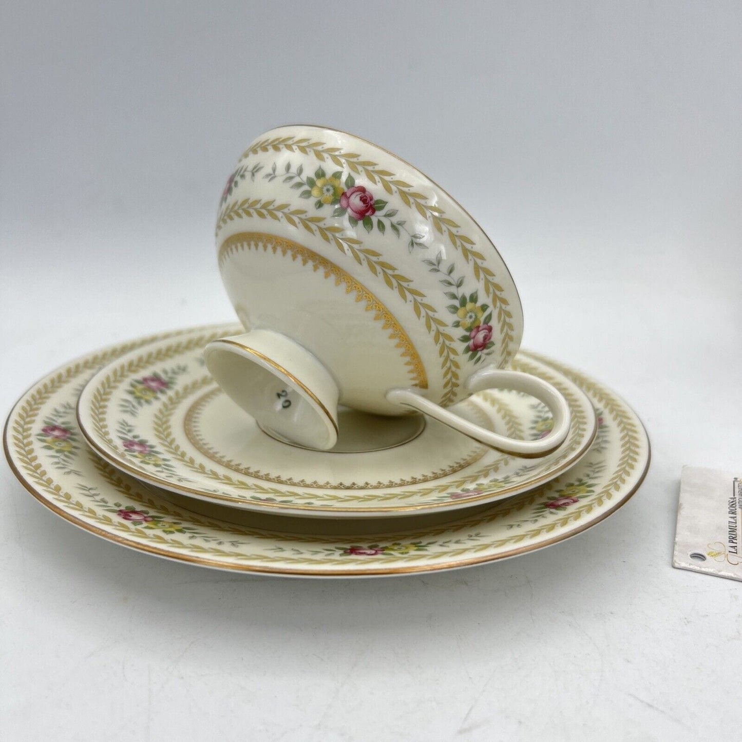 Antica tazza da tè the in porcellana tedesca Bavaria Thomas Trio Decoro fiori Categoria Servizio tazze - Tazze