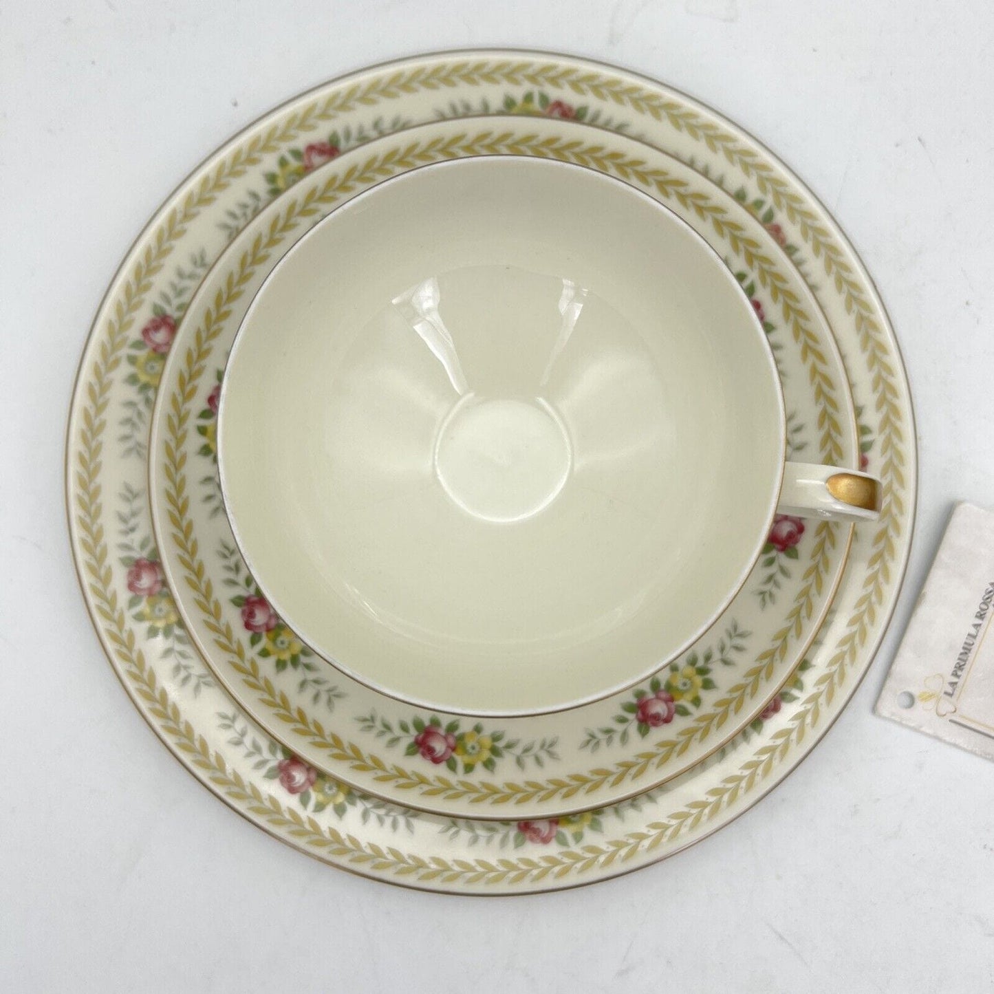 Antica tazza da tè the in porcellana tedesca Bavaria Thomas Trio Decoro fiori Categoria Servizio tazze - Tazze