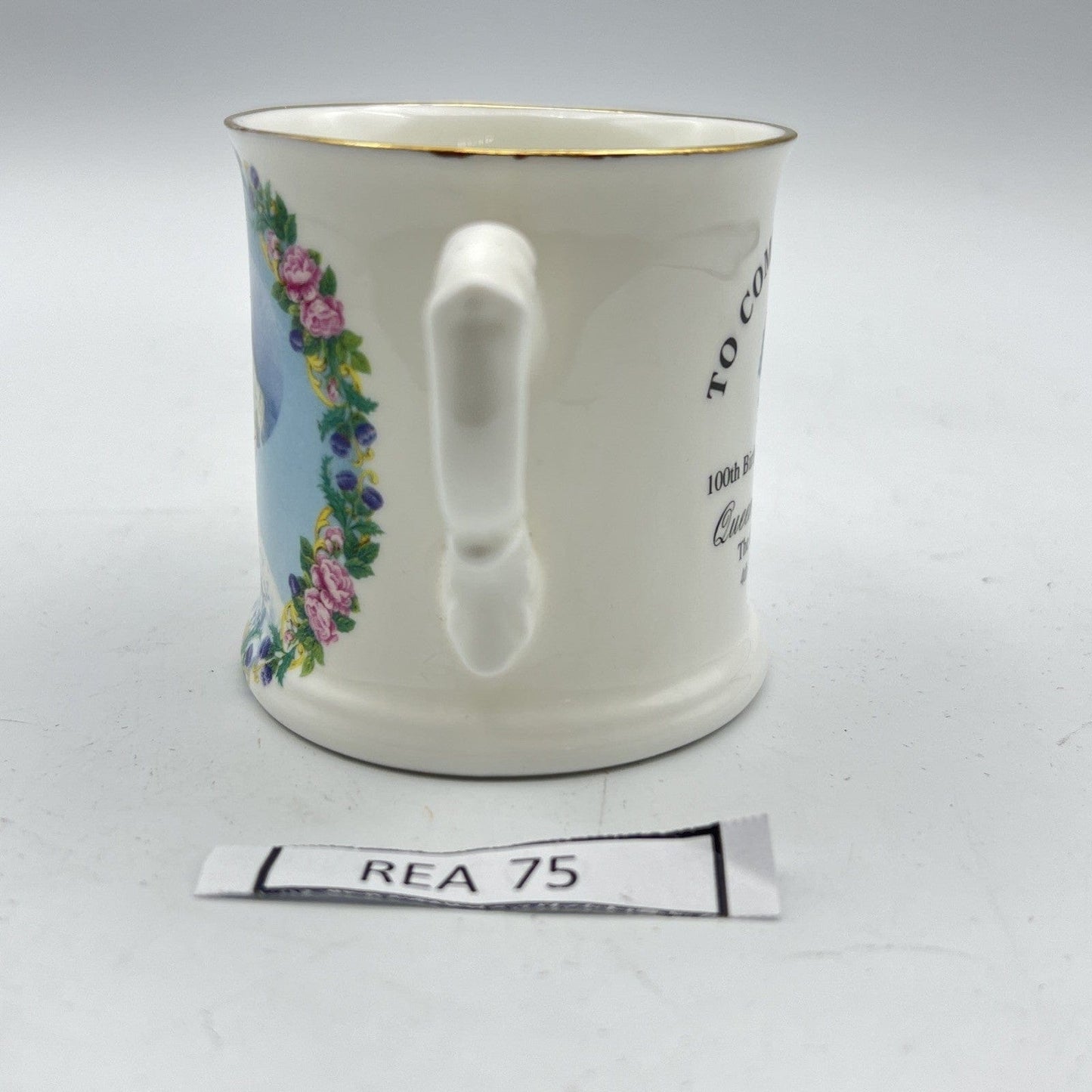 Antica Tazza Mug in Ceramica Inglese Regina Madre Elisabetta Casa Reale 100 anni Categoria  Boccali