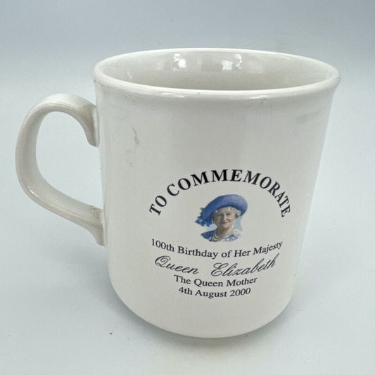 Antica Tazza Mug in Ceramica Inglese Regina Madre Elisabetta Casa Reale 100 anni Categoria  Ceramiche e Porcellane