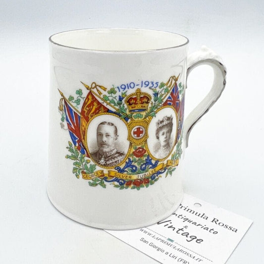 Antica Tazza Mug in porcellana Inglese Re Giorgio V Casa Reale commemorativa Categoria  Ceramiche e Porcellane