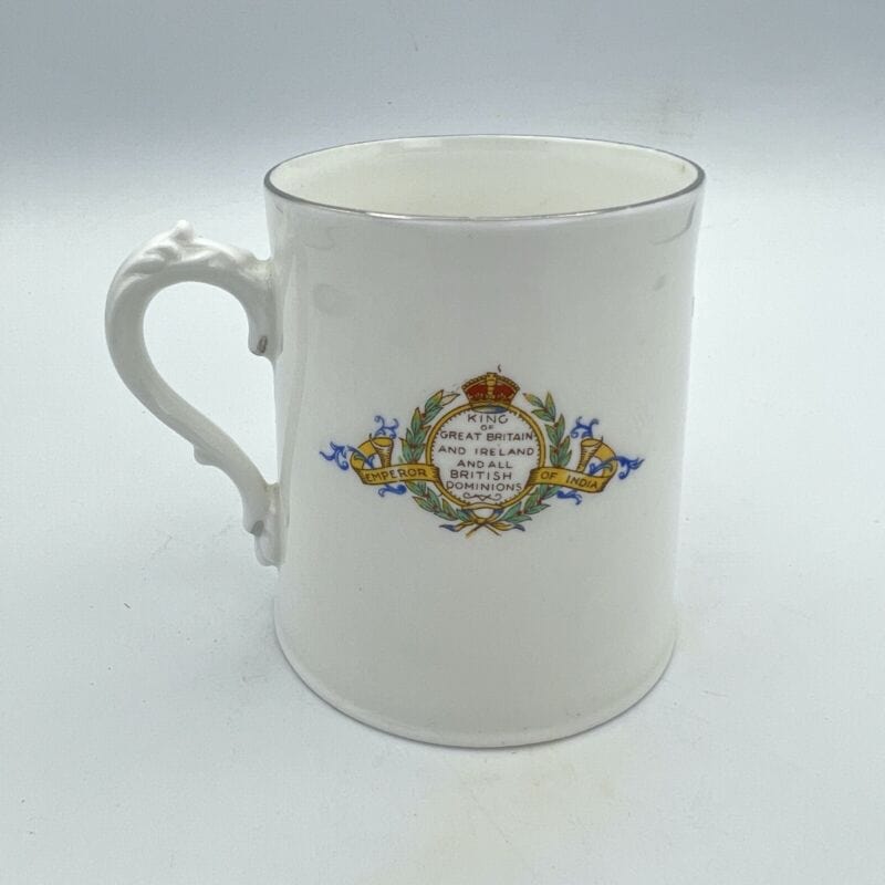 Antica Tazza Mug in porcellana Inglese Re Giorgio V Casa Reale commemorativa Categoria  Ceramiche e Porcellane