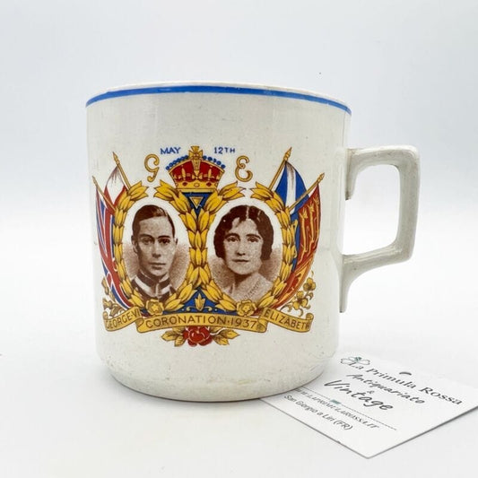 Antica Tazza Mug Inglese da collezione Re Giorgio VI Casa Reale commemorativa Categoria  Ceramiche e Porcellane