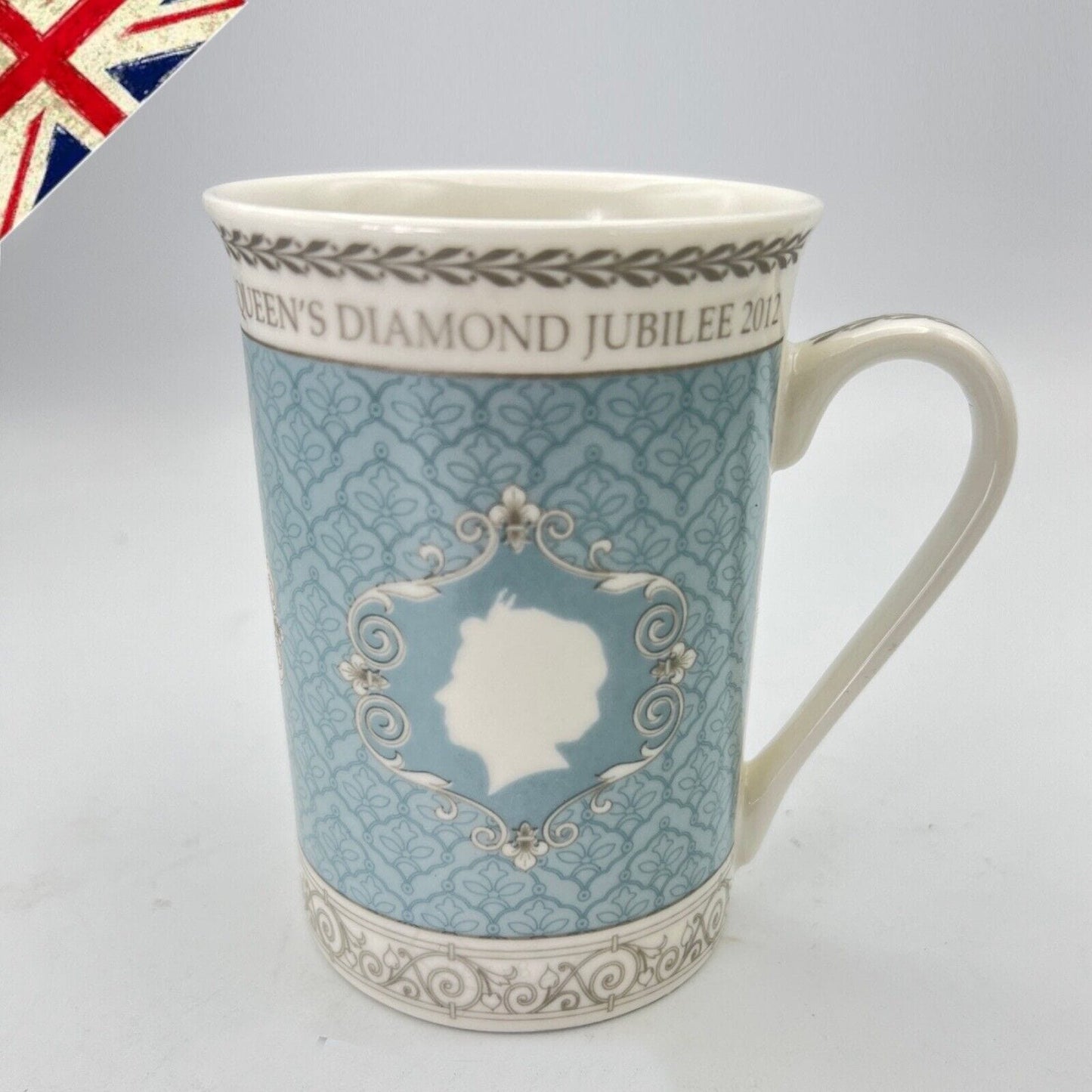 Antica Tazza Mug Inglese Regina Elisabetta II Casa Reale commemorativa GIUBILEO Categoria Boccali