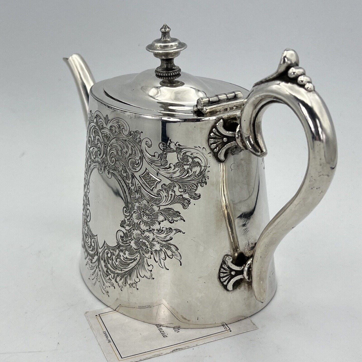 Antica Teiera inglese in argento silver plated sheffield caffettiera d epoca 800 Categoria Sheffield & Argento