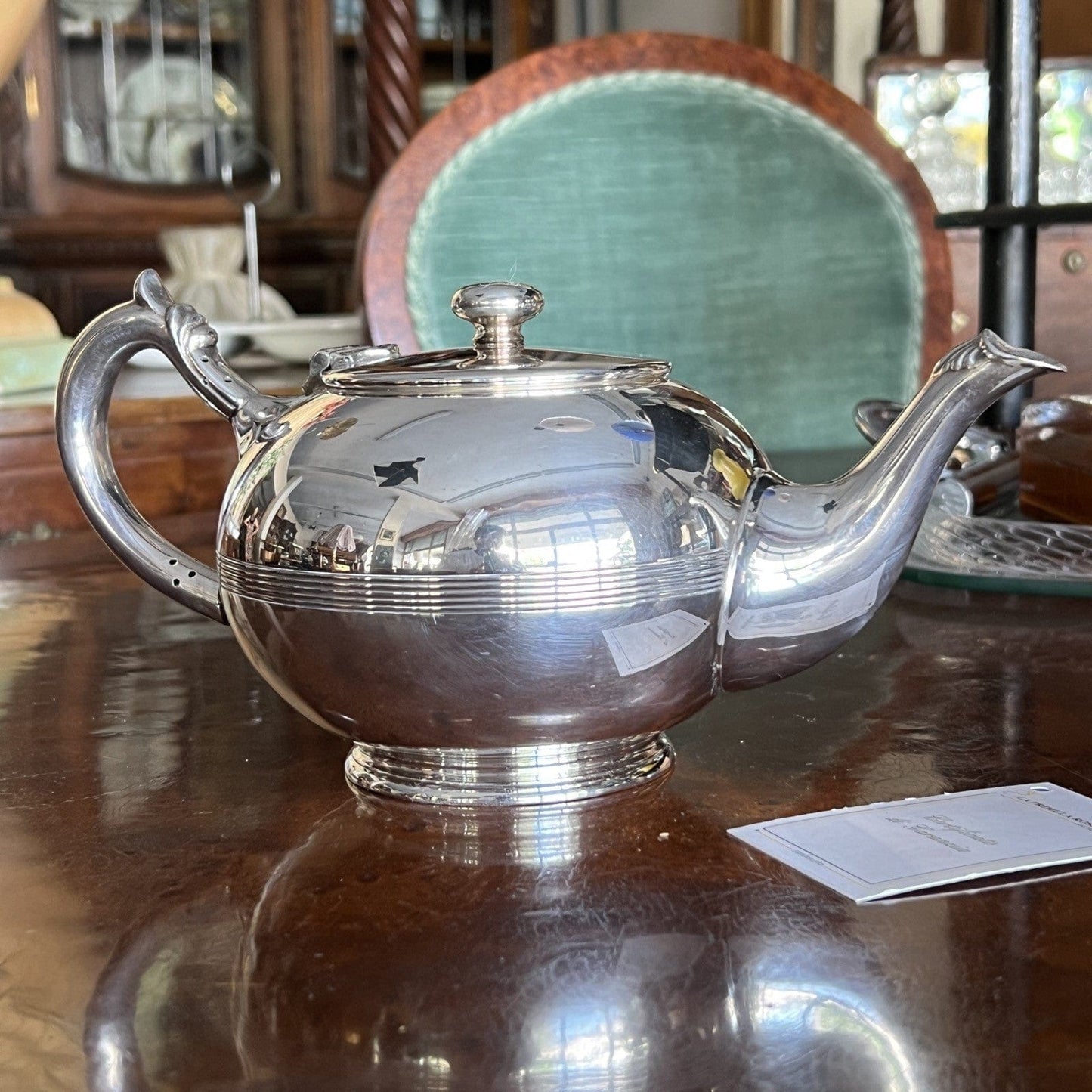 Antica Teiera inglese in argento silver plated sheffield caffettiera epoca 1930 Categoria Sheffield & Argento