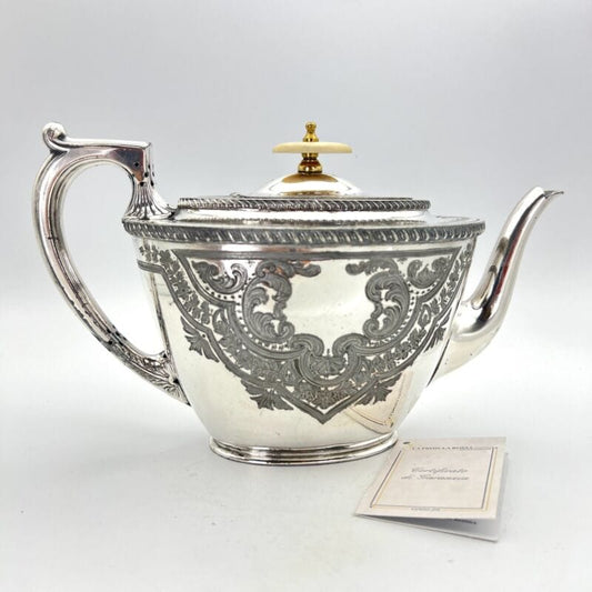 Antica Teiera inglese in argento silver plated sheffield caffettiera epoca 800 E Categoria  Sheffield & Argento