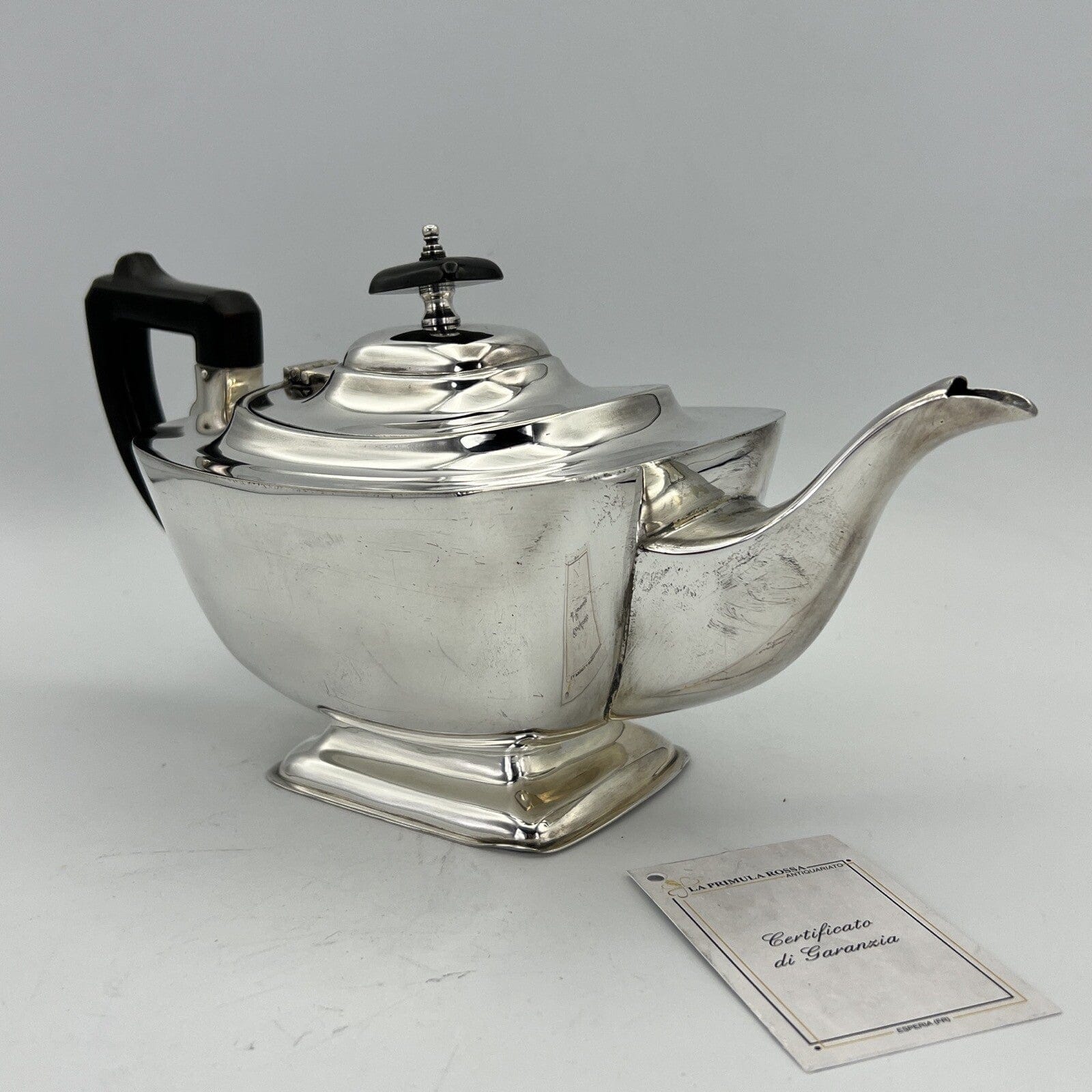 Antica Teiera inglese in argento silver plated sheffield caffettiera stile deco Categoria  Sheffield & Argento