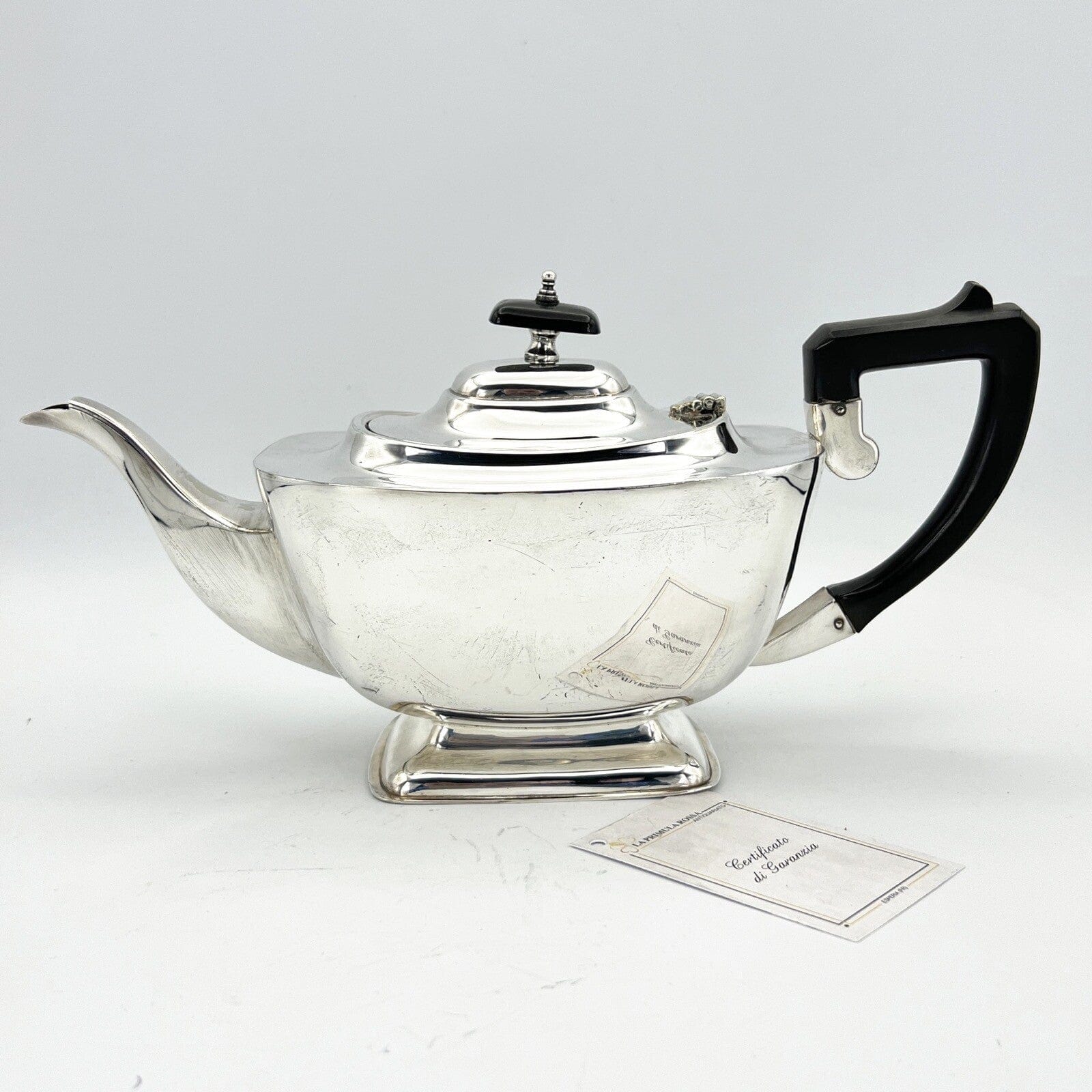 Antica Teiera inglese in argento silver plated sheffield caffettiera stile deco Categoria  Sheffield & Argento