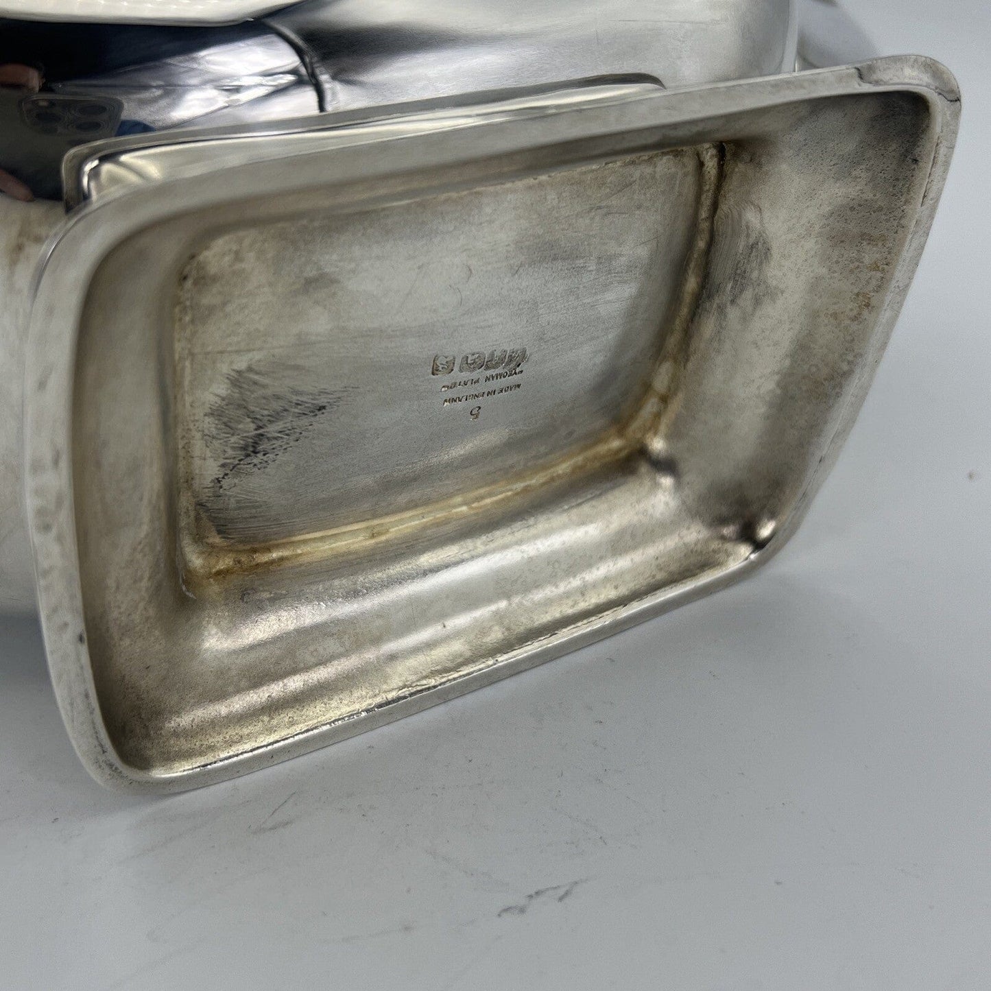 Antica Teiera inglese in argento silver plated sheffield caffettiera stile deco Categoria Sheffield & Argento