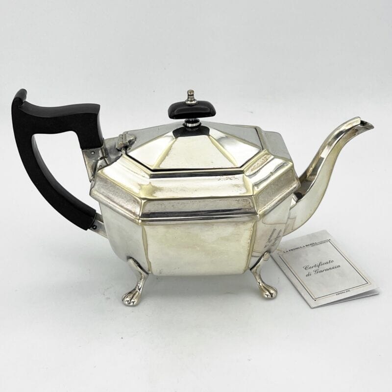 Antica Teiera inglese in argento silver plated sheffield caffettiera stile deco Categoria Sheffield & Argento