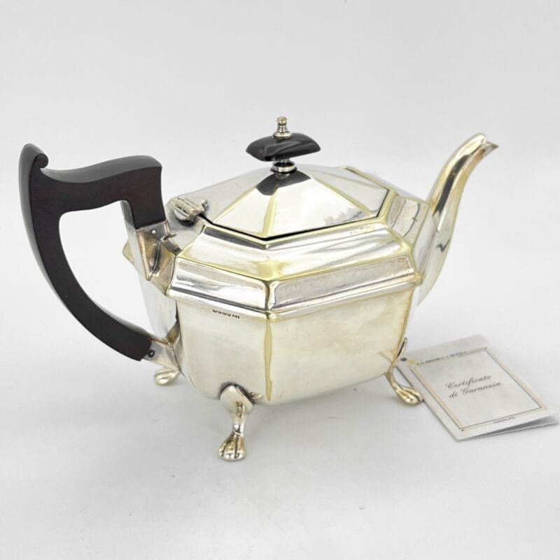 Antica Teiera inglese in argento silver plated sheffield caffettiera stile deco Categoria Sheffield & Argento