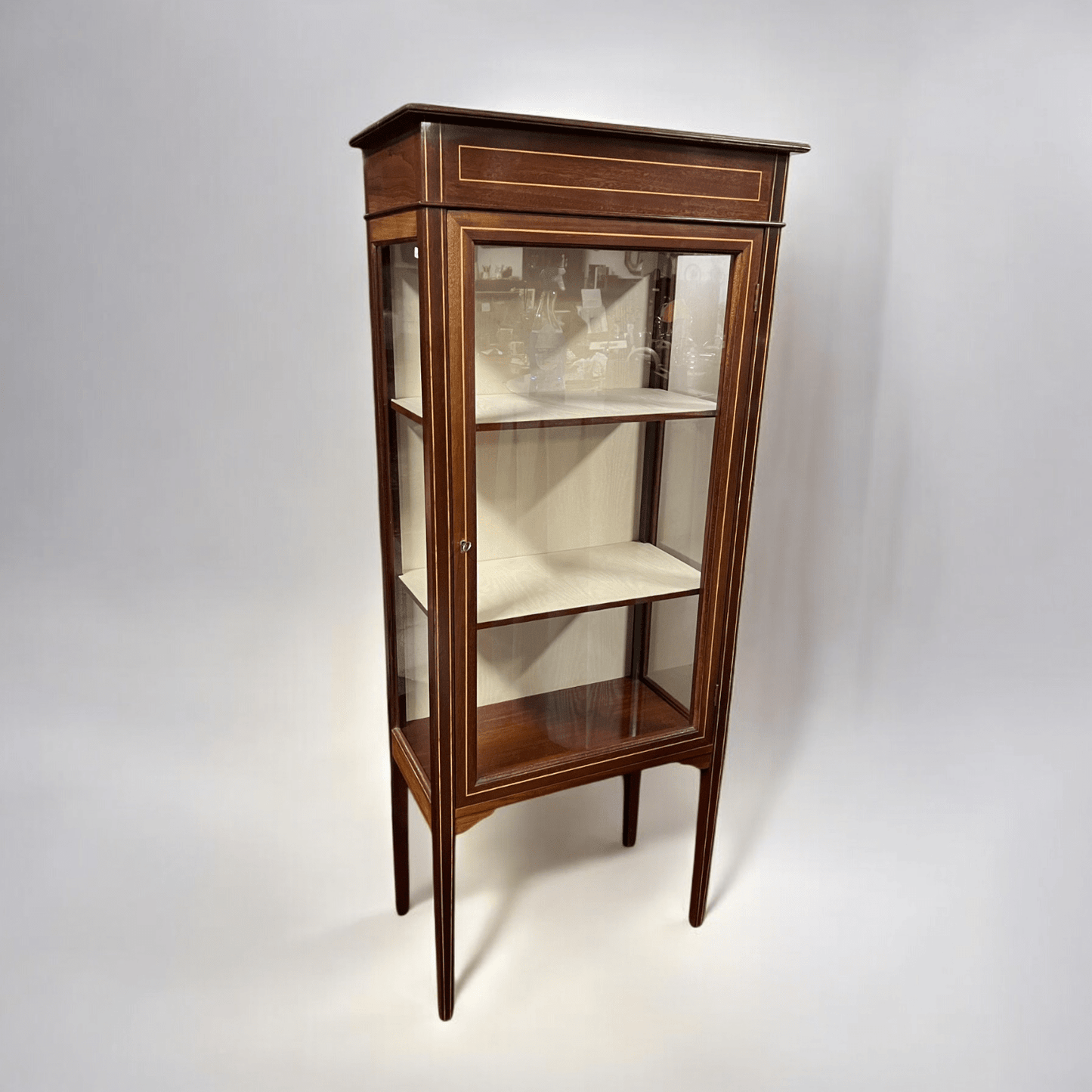 Antica Vetrina piccola cristalliera vetrinetta libreria in legno d' epoca 900 Categoria Vetrine