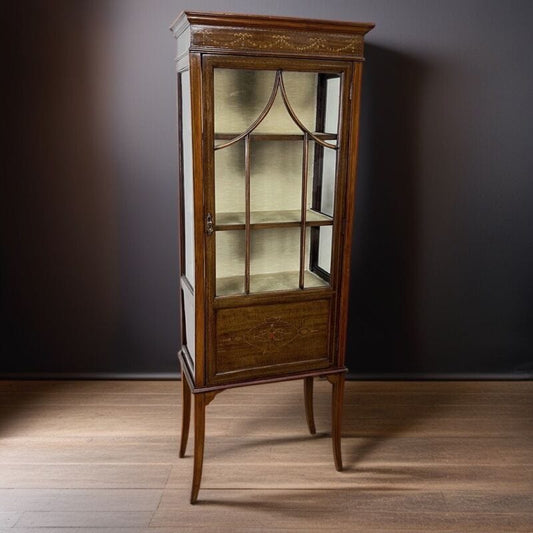 Antica Vetrina piccola cristalliera vetrinetta libreria in legno d' epoca 900 Categoria  Vetrine