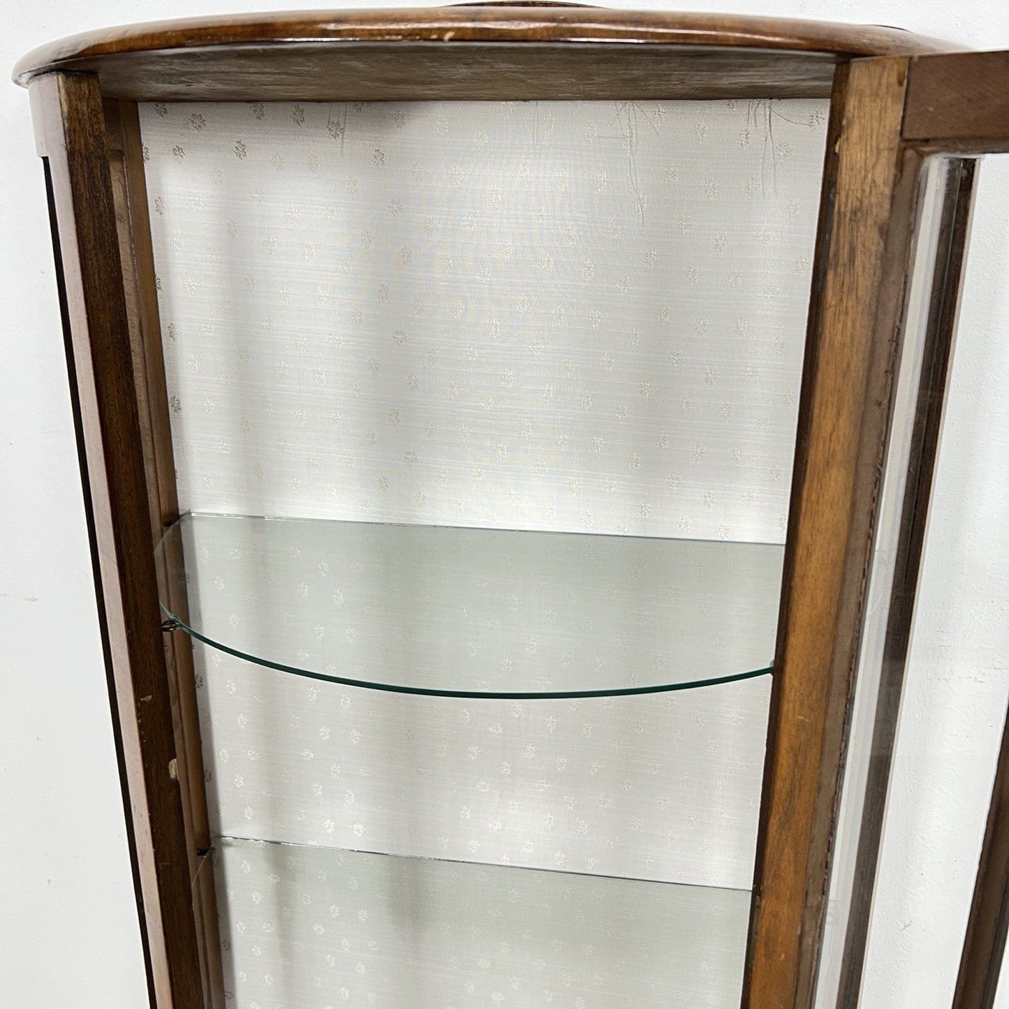 Antica Vetrina piccola cristalliera vetrinetta Stile Art Deco Anni '30 in Noce Categoria Vetrine