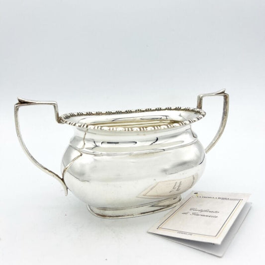 Antica zuccheriera in argento sheffield ciotola in silver plate d'epoca 900 Categoria  Sheffield & Argento