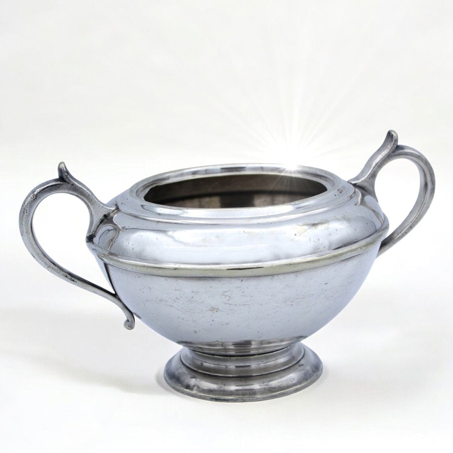 Antica zuccheriera in argento sheffield ciotola in silver plate inglese 900 Categoria Sheffield & Argento