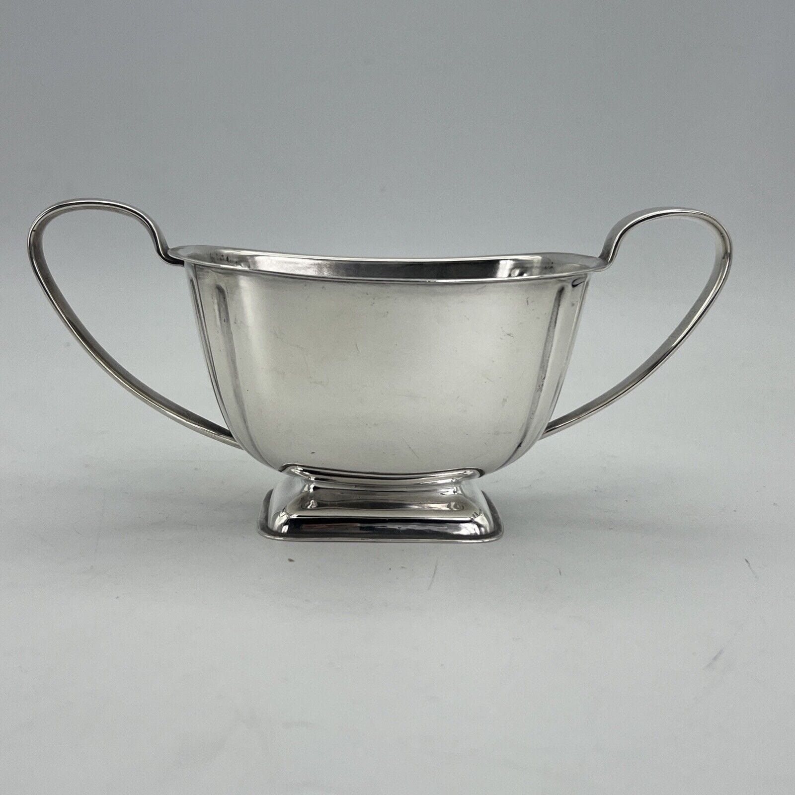 Antica zuccheriera in argento sheffield ciotola in silver plate inglese Deco' Categoria  Sheffield & Argento