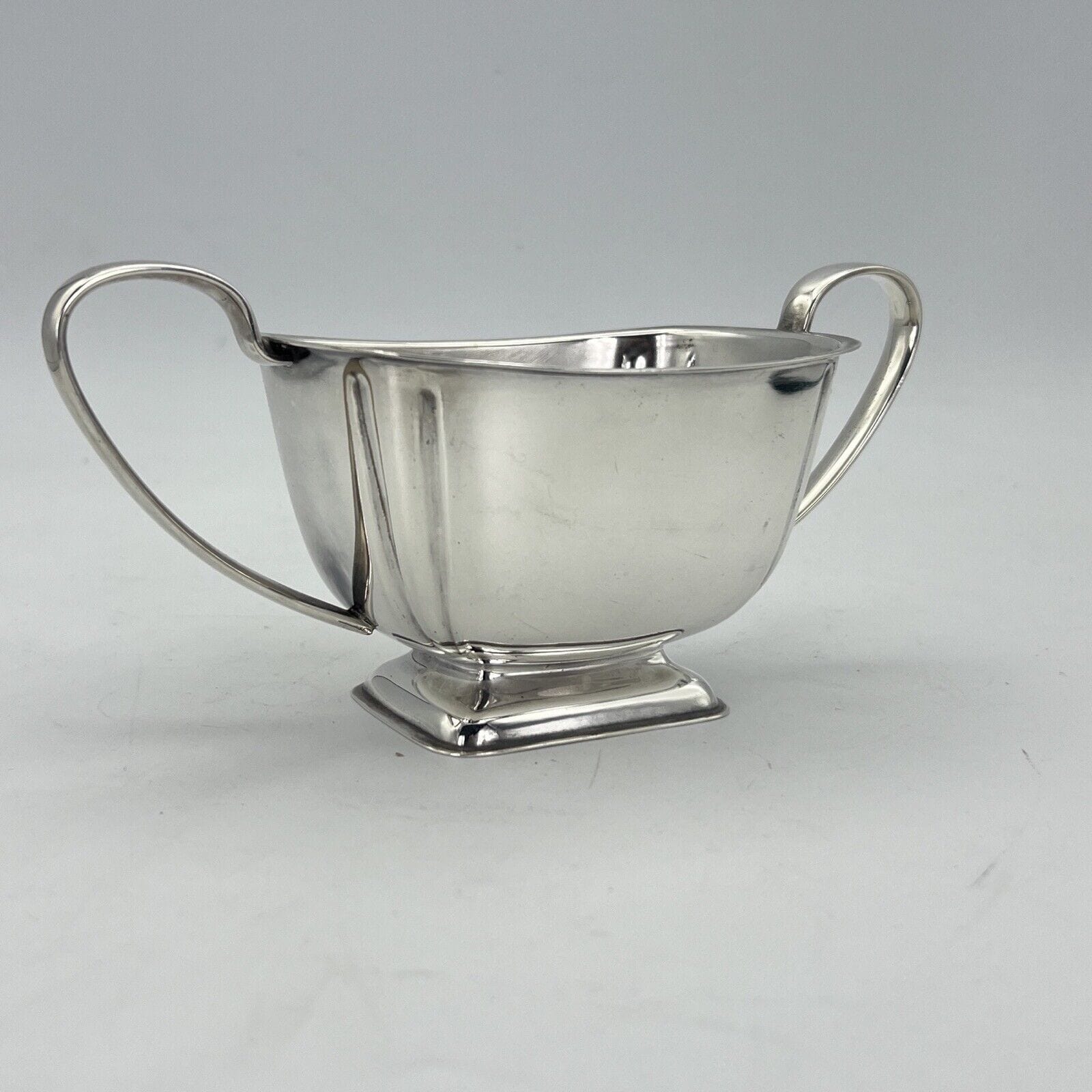 Antica zuccheriera in argento sheffield ciotola in silver plate inglese Deco' Categoria  Sheffield & Argento